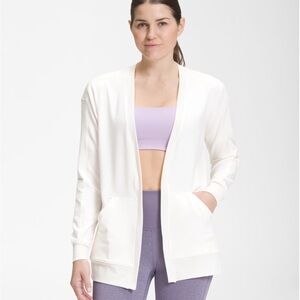 The North Face Cream Open-Front Athletic Cardigan